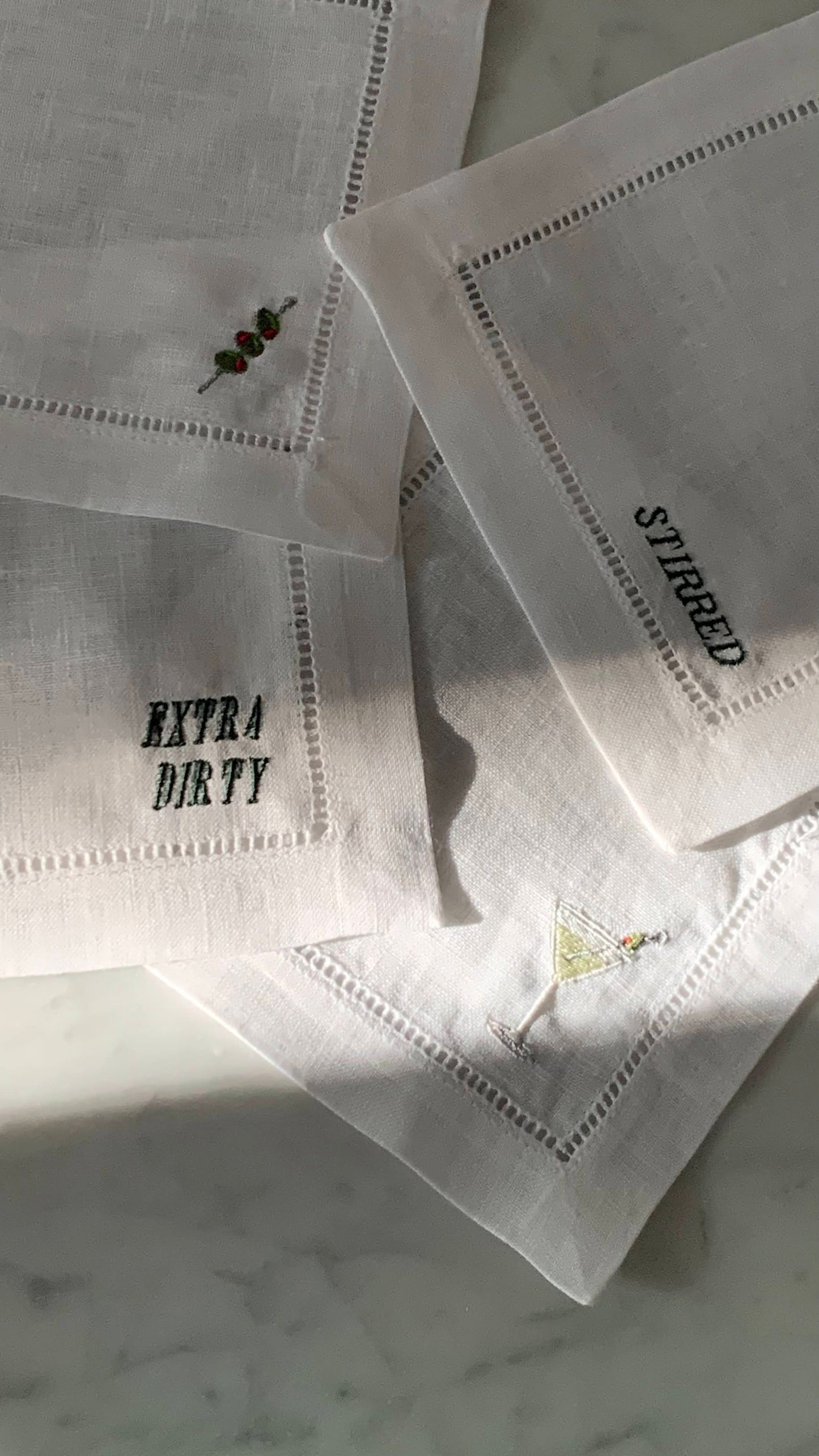 The Extra Dirty Cocktail Napkin Set