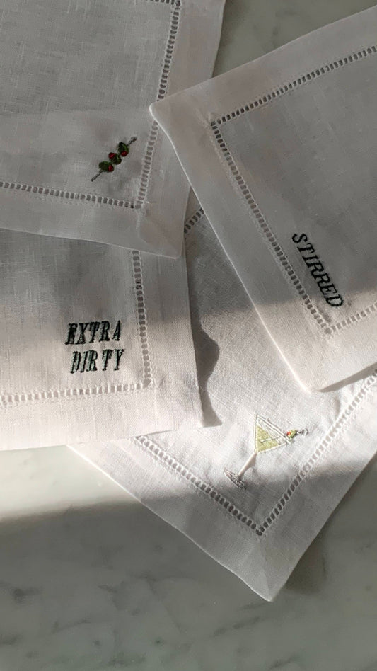 The Extra Dirty Cocktail Napkin Set