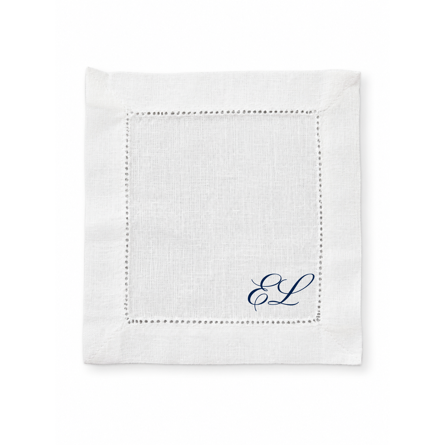 Linen Cocktail Napkin - Side Note (font)