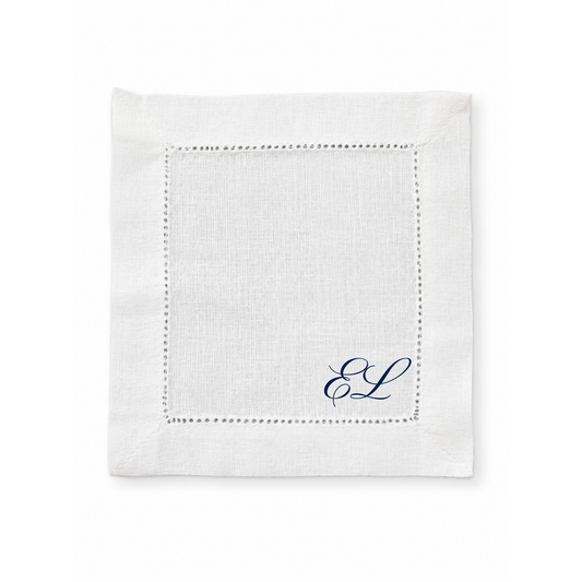 Linen Cocktail Napkin - Side Note (font)